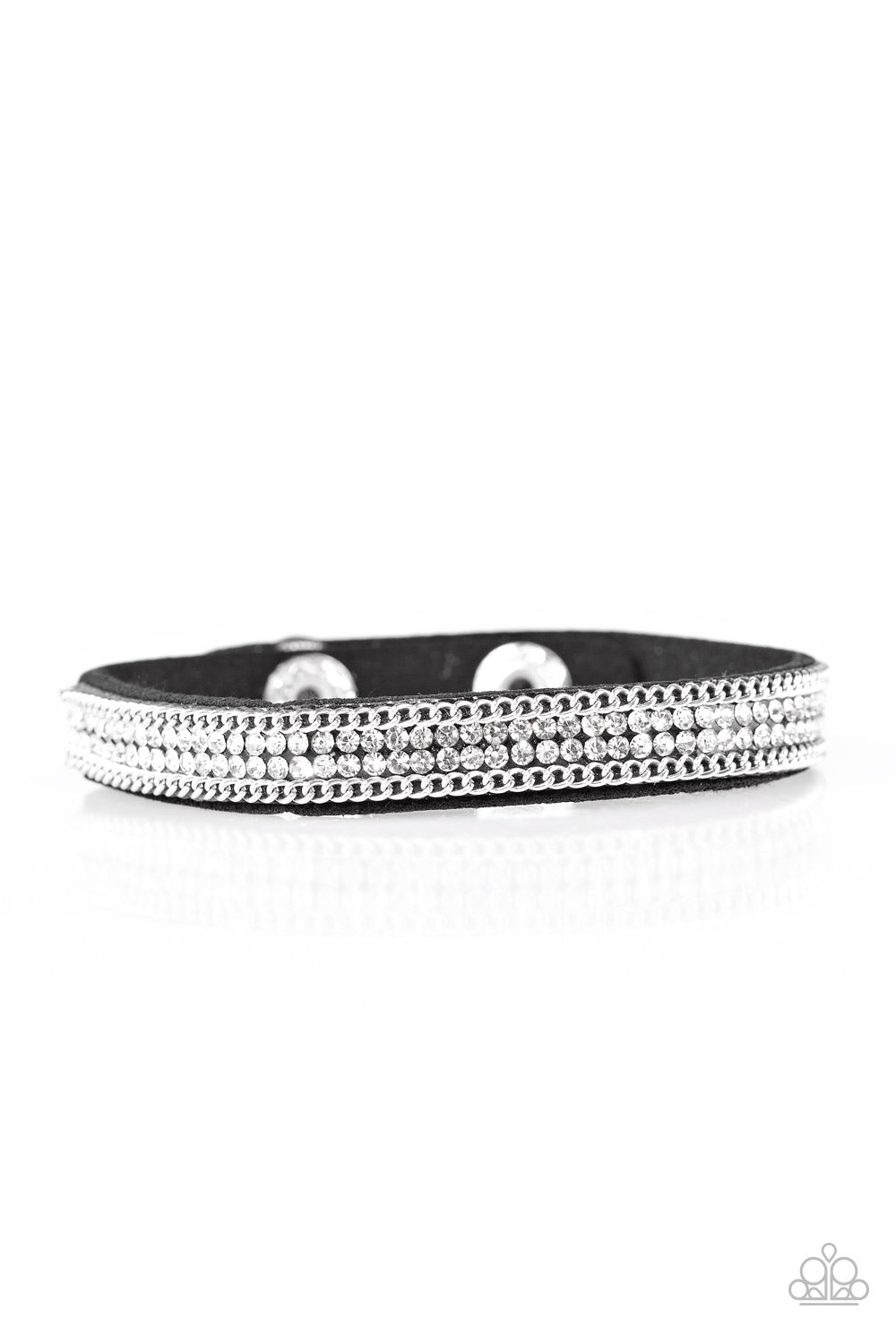 Babe Bling - Black Leather Bracelet