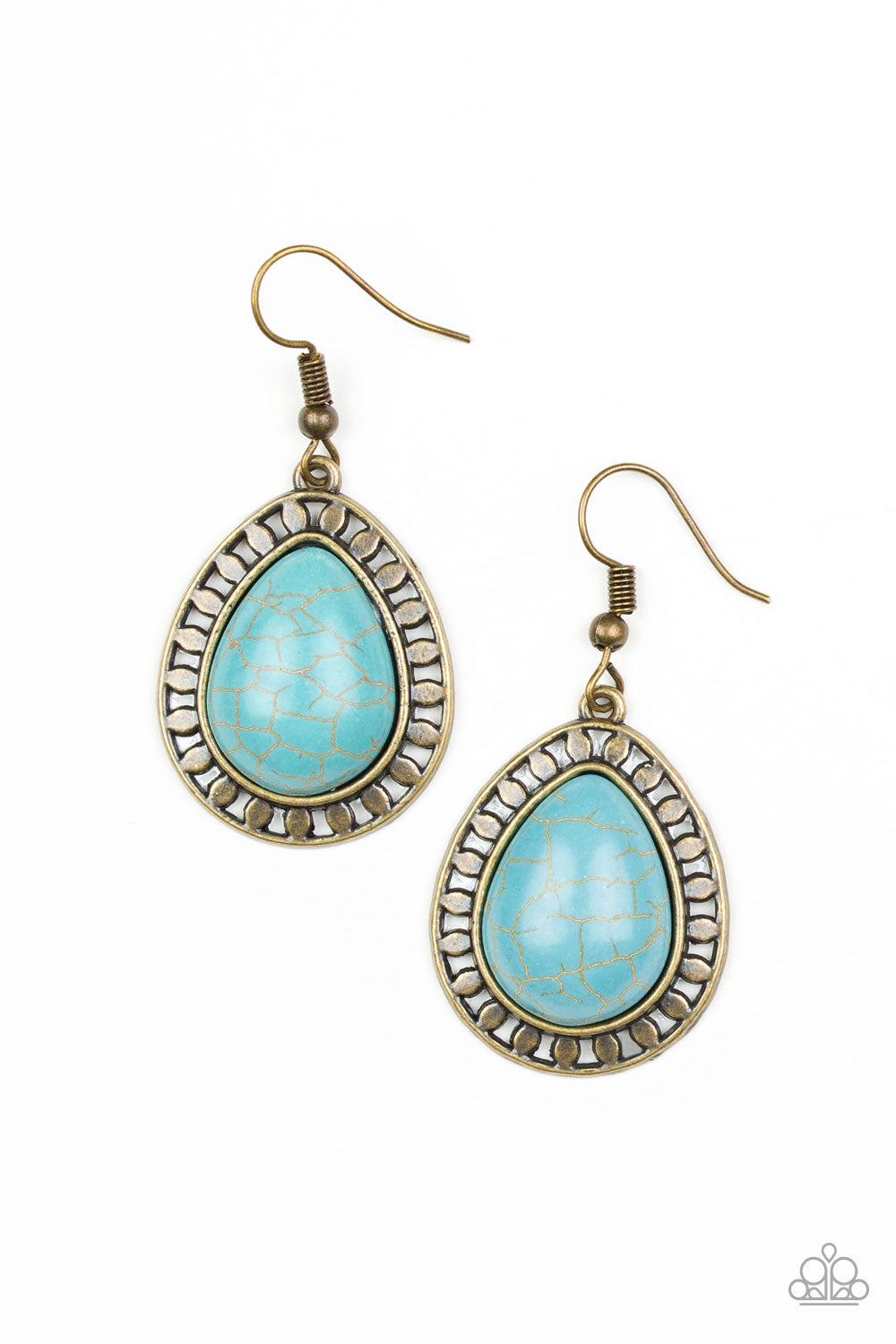 Sahara Serenity - Brass Earrings