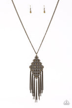 Load image into Gallery viewer, Web Design - Brass Necklace
