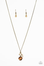 Load image into Gallery viewer, Stylishly Square - Brass Necklace
