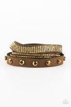 Load image into Gallery viewer, Totally Rockable - Brass Leather Bracelet
