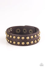 Load image into Gallery viewer, Biker Bold - Brown Bracelet
