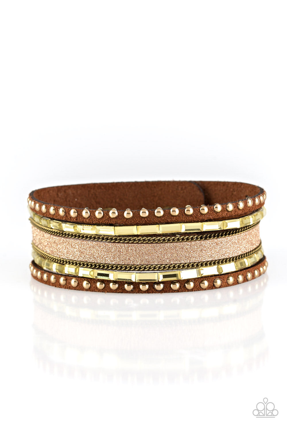 Seize The Sass - Brass Leather Bracelet