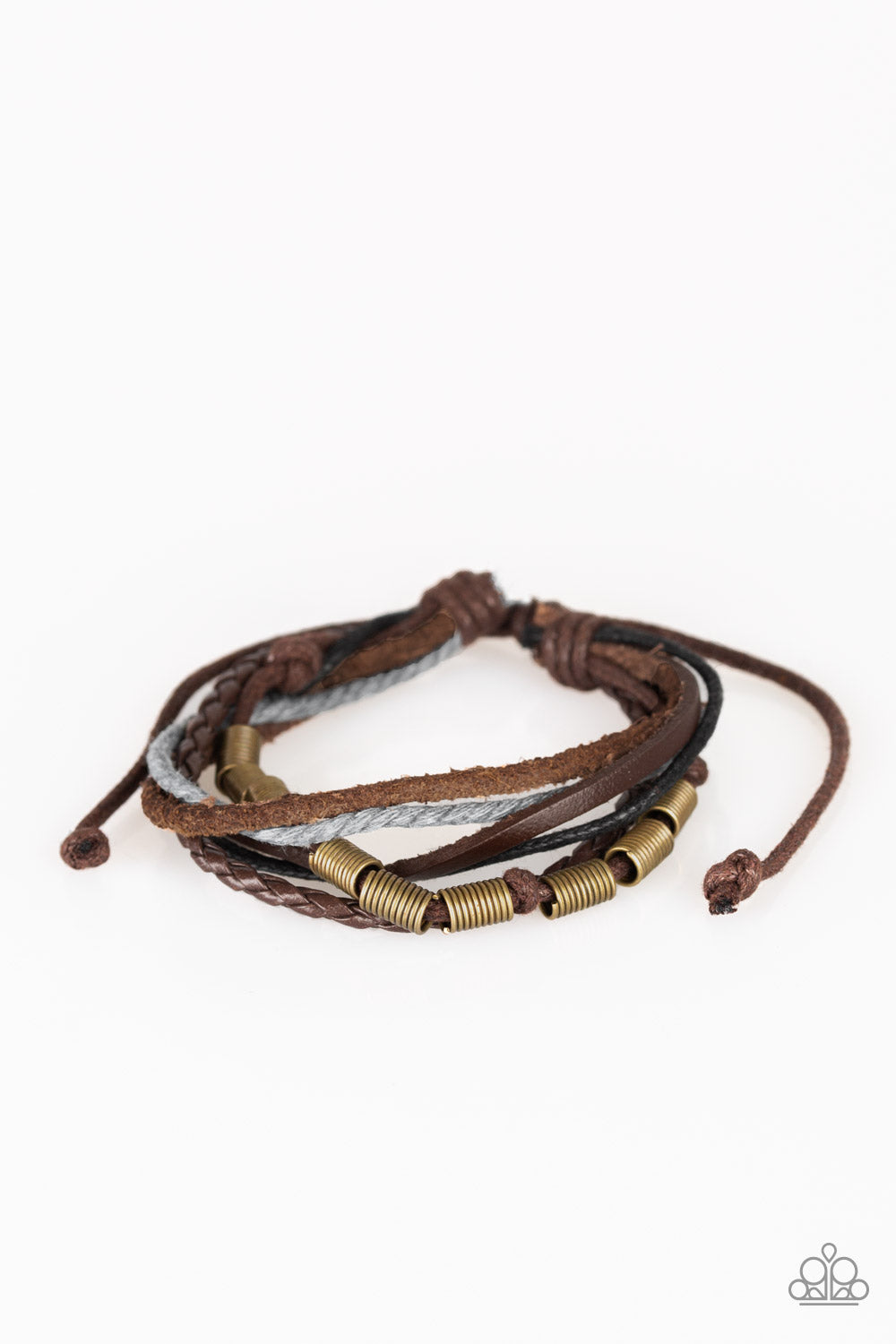 Forest Front Runner - Brown Leather Bracelet