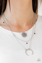 Load image into Gallery viewer, Lunar Lotus - Black Necklace
