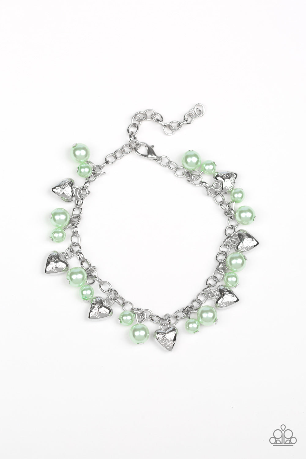 One Of A Kind-HEARTED - Green Bracelet