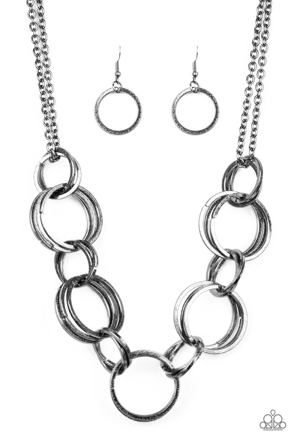 Jump Into The Ring - Black Necklace