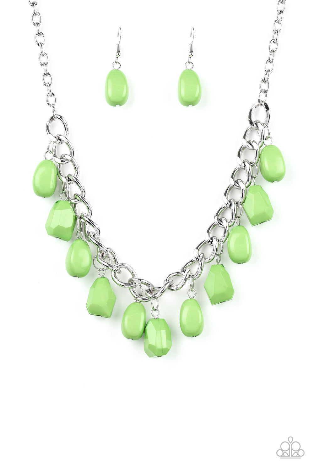 Take The COLOR Wheel! - Green Necklace