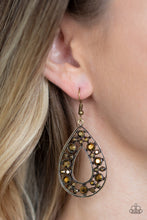 Load image into Gallery viewer, Midnight Magic - Brass Earrings
