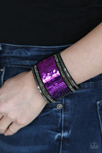 Load image into Gallery viewer, Heads Or MERMAID Tails - Purple Leather Bracelet
