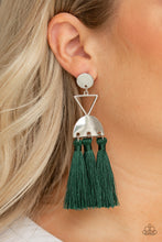 Load image into Gallery viewer, Tassel Trippin - Green Earrings
