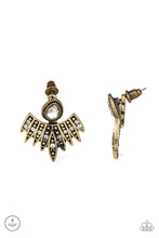 Load image into Gallery viewer, Wing Fling - Brass Earrings
