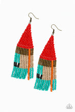 Load image into Gallery viewer, Beaded Boho - Red  Earrings
