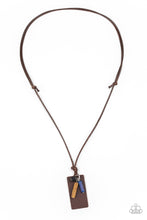 Load image into Gallery viewer, Mountain Scout - Brown Leather Necklace
