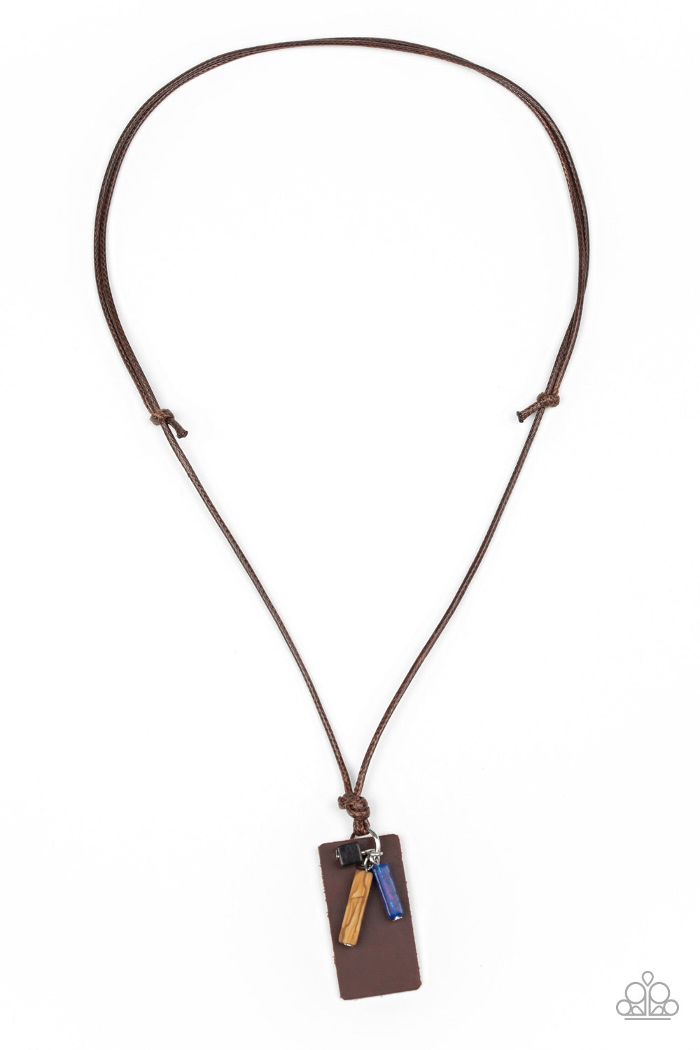 Mountain Scout - Brown Leather Necklace