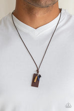 Load image into Gallery viewer, Mountain Scout - Brown Leather Necklace
