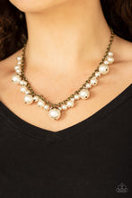 Load image into Gallery viewer, Uptown Pearls - Brass Necklace
