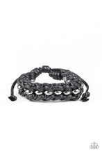 Load image into Gallery viewer, Motor Pool - Black Leather Bracelet
