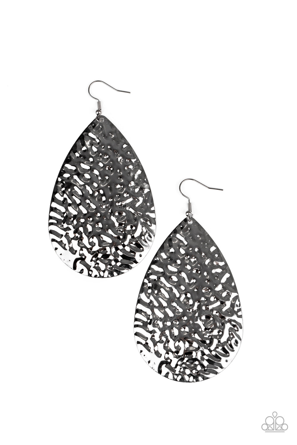 Metallic Mirrors - Black Earrings