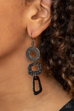 Load image into Gallery viewer, Prehistoric Prowl - Black Earrings
