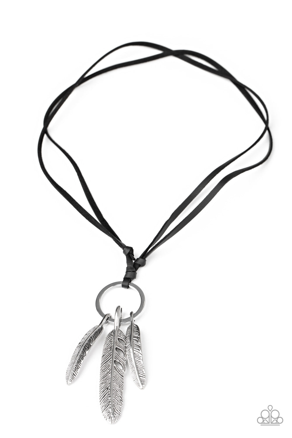 Bird Watcher - Black Leather Necklace