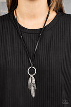 Load image into Gallery viewer, Bird Watcher - Black Leather Necklace
