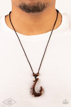 Load image into Gallery viewer, Off The Hook- Brown Leather Necklace
