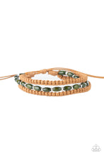 Load image into Gallery viewer, Refreshingly Rural - Green Leather Bracelet
