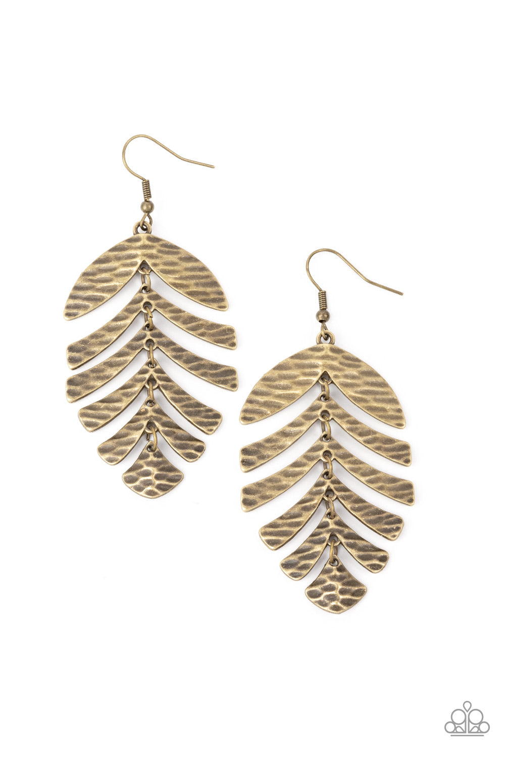Palm Lagoon - Brass Earrings