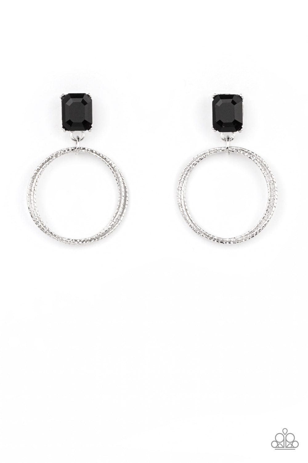 Prismatic Perfection - Black Earrings