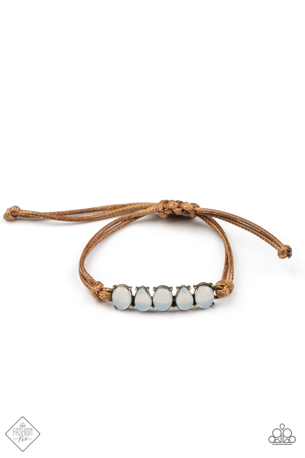 Opal Paradise- Brown Leather Bracelet