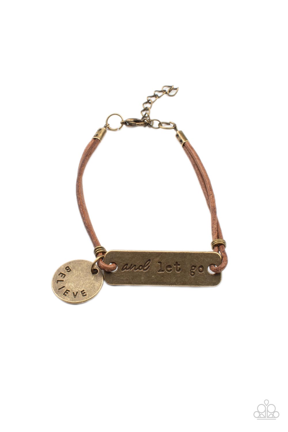 Believe and Let Go - Brass Bracelet