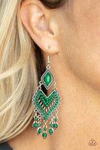 Load image into Gallery viewer, Dearly Debonair - Green Earrings
